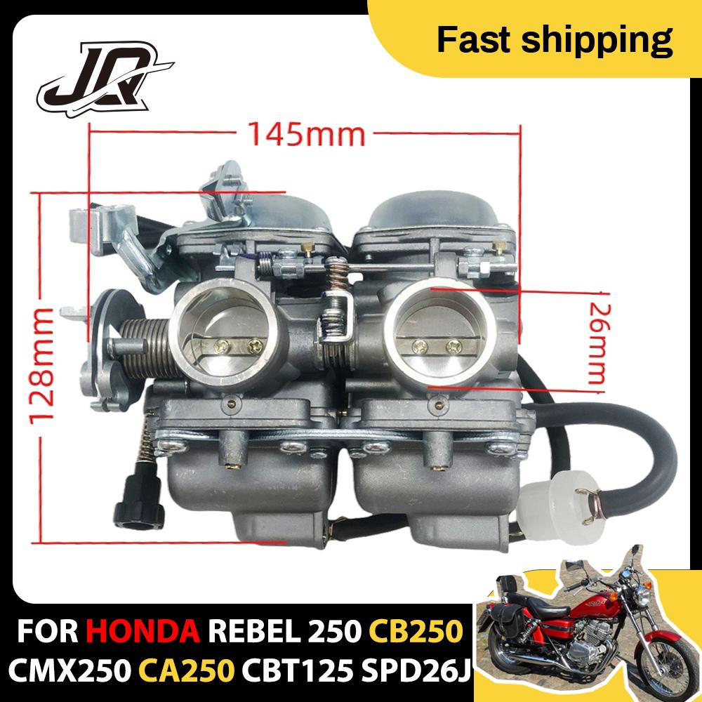 

Для Honda Rebel 250 CB250 CMX250 CA250 CBT125 SPD26J Qianjiang150 Карбюратор PD26JS 26MM Двухцилиндровый Карбюратор Мотоцикла 250CC FOR HONDA CB250