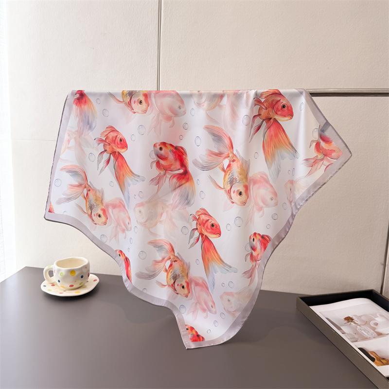 atmosphere 70 small square cloth cool animal print imitation silk scarf shawl neck scarf neck scarf scarf for women