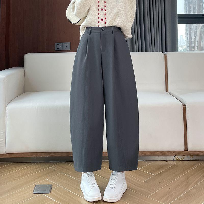 

Women s Wide-Leg Balloon Pants: Autumn Plus Velvet, Loose Fit for Pear-Shaped Figures, Slimming Design, Large Size Up to 200 Jin 3XL for 155-169 Jin