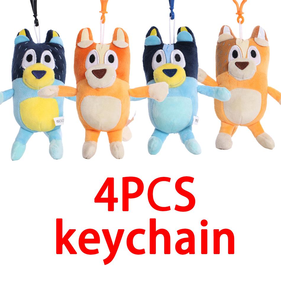 8 Stijlen 17-28cm Bluey Hond Bingo Familie Pluche Speelgoed Cartoon Hond Zacht Knuffeldier Sleutelhanger Pop Verjaardagscadeau Familie Blue-Y Bingo