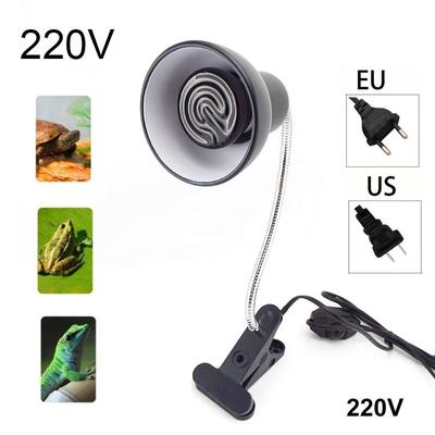 Pet Reptile Heat Lamp 50W 75W 100W Turtle Light Kit Clip E27 Socket Holder Heating Warm Tortoises Basking