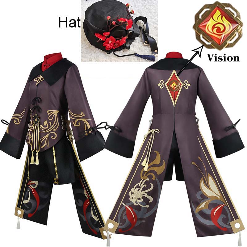 Hutao Cosplay Kobieta Kostium na Halloween Ubrania Anime Dla Kobiet Disfraz Mujer Adulta Dla Dorosłych Ubrania Dla Hu Tao Stroje