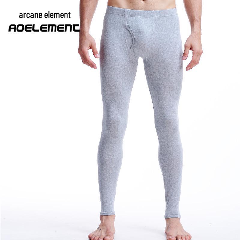 Aoyuansu Men's Slimming Cotton Thermal Base Layer Pants for Autumn and Winter
