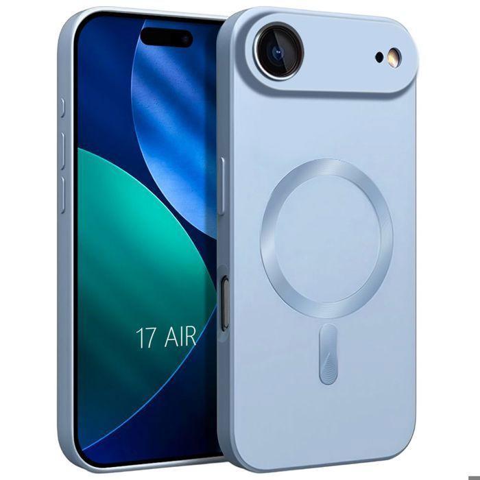Coque de Téléphone - E.F.Connection - iPhone Air - Silicone Antidérapant Anneau Magnétique Bleu