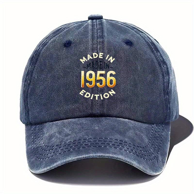 A Limited Edition 1956 Washed Baseball Cap Featuring a Design with The YearMakes a Perfect Gift for Friends Who Love Nostalgia