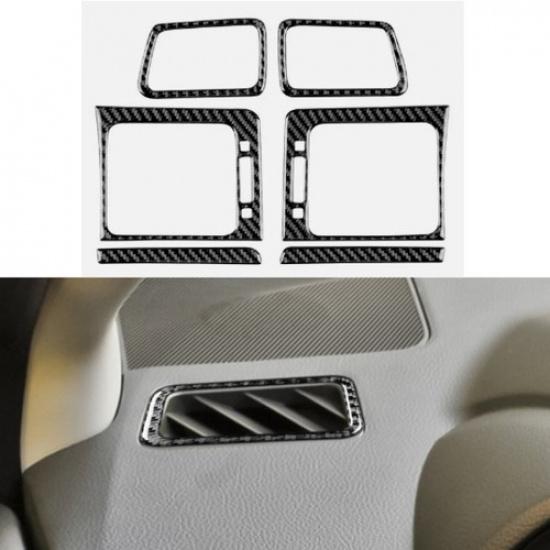 6x Black Air Vent Sticker Carbon Fiber Cover Trim For Subaru WRX Saloon 2015-21