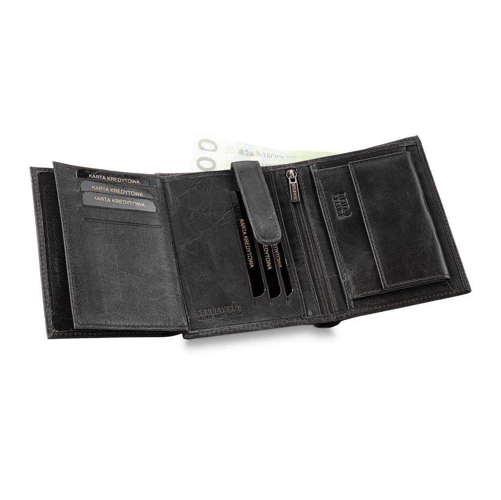 BPM-BB-70 BLACK MATTHEW Men' Wallet +CERTIFICATE