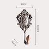 2pcs/1set Vintage Alloy Drapery Curtain Wall Hook Holdbacks Tieback Hooks Rose Pattern Curtain Decorative Accessories