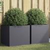 Vidaxl Donice, 2 Szt., Antracytowe, 49X47X46 Cm, Stal