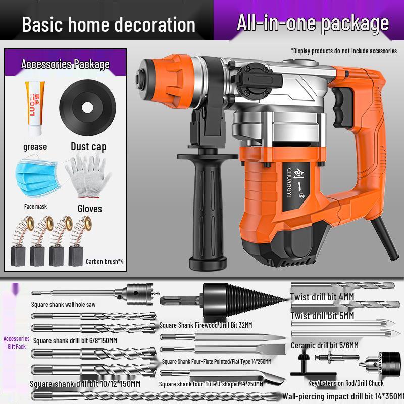 Chuangyi High-Power Multifunctional Electric Hammer and Impact Drill for Wood and Concrete Drilling