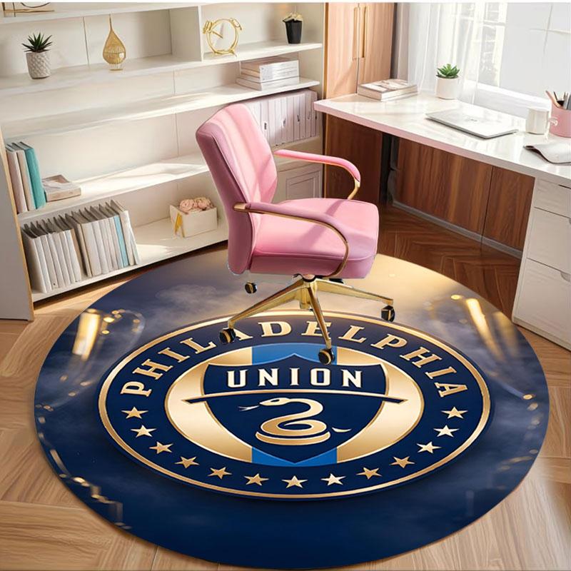Philips Sports Union Print Round Rug, Washable Floor Carpet, For Entryway Dorm Laundry Room Office Study, Home Decor Birthday Christmas Gift