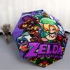 1 Stück The Legend of Zelda Abenteuer Automatisches Öffnen/Schließen Faltbarer Tragbarer Regenschirm mit 8-Rippen-Struktur für Damen/Herren, Ganzjahresnutzung a0901127