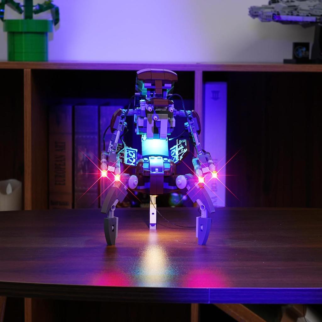 Light Kit for Lego Droideka 75381, Innovative Led Lighting Kit Light Design and Configuration Compatible with Lego 75381 Building Blocks Model - NOT