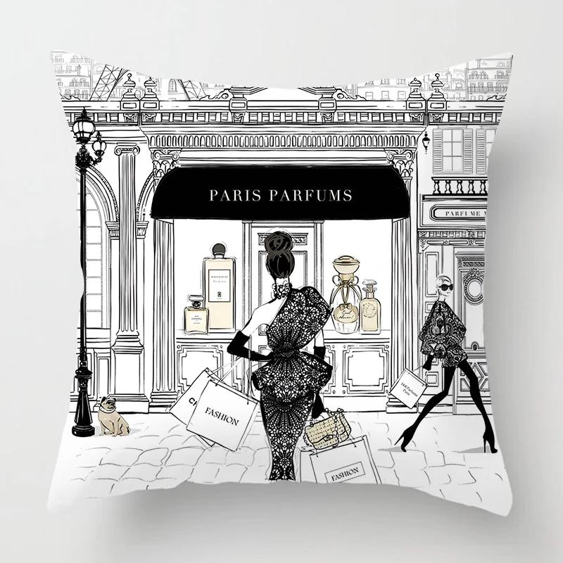 Nordic Fashion Ladies Pillowcase Decoration Home Decoration Living Room Sofa Cushion Cover  Bed Decoration Pillowcase