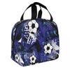 Cartoon Soccer Ball Football Insulated Lunch Bag Thermal Bag Reusable High Capacity Lunch Box Tote Food Bag Beach Outdoor