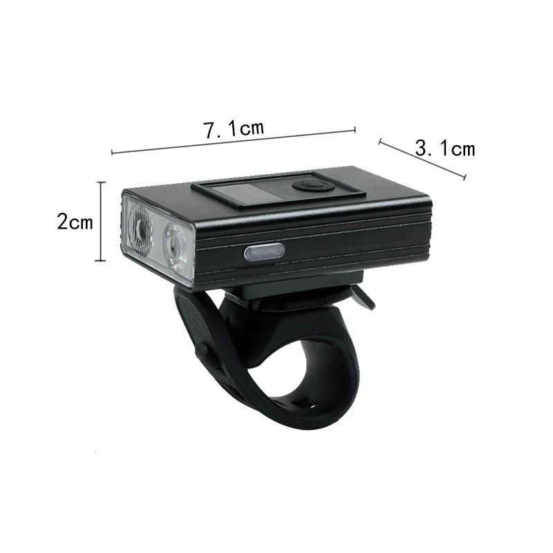 Bicycle Light: Double T6 Headlight, Aluminum Alloy Night Walking High and Low Beam Lighting, USB Charging, Digital Display, Outdoor Cycling Light