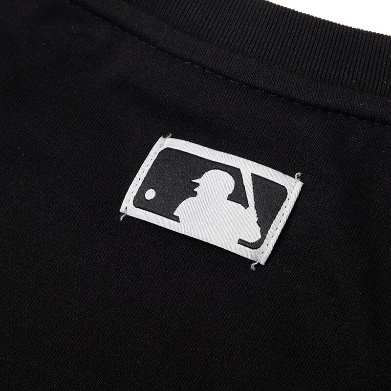 MLB FW23 New York Yankees Collaboration Logo Print Round Neck Short Sleeve T-Shirt Women tops Black 31OPK1031-50L