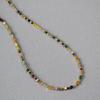 Japanese And Korean Niche Design Fashionable Color Tourmaline Real Stone Love Beaded High-End Sense Light Luxury Temperament Necklace Collarbone Chain