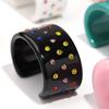 Retro Colorful Rhinestone Resin Wide Cuff Bangle for Women Valentine's Day Statement Open Bracelets New Trendy Jewelry Gifts