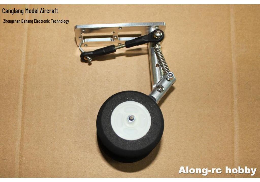 Cang Lang Remote Control Aircraft DIY Parts: Servo Kneeling Shock Absorber with Front/Rear Wheels and Steering Landing Gear Set