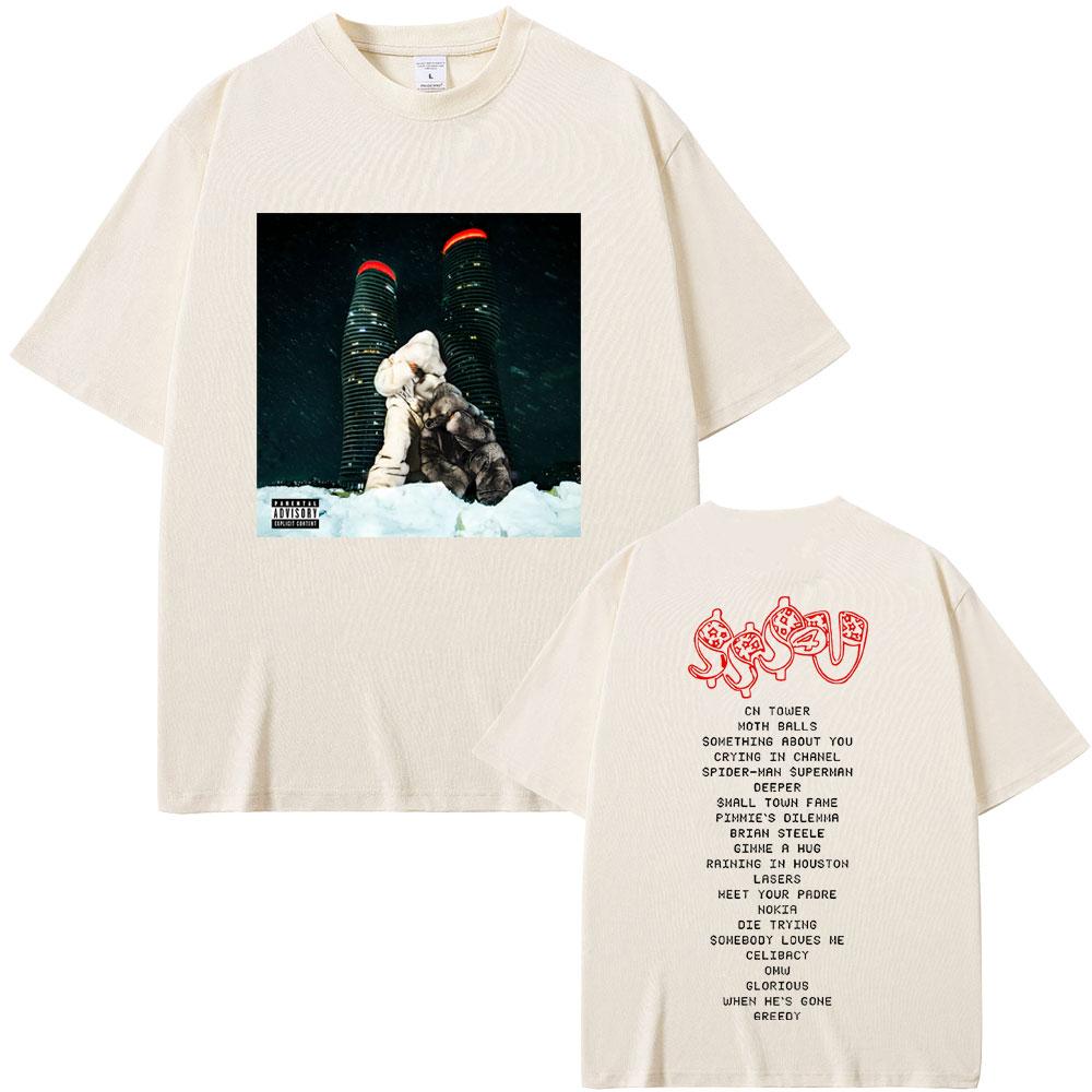 Rapper PARTYNEXTDOOR & Drake SSS4U Some Sexy Songs 4 U Album Graphic Print T-shirts Unisex Unisex Hip Hop Fashion Oversized T Shirts