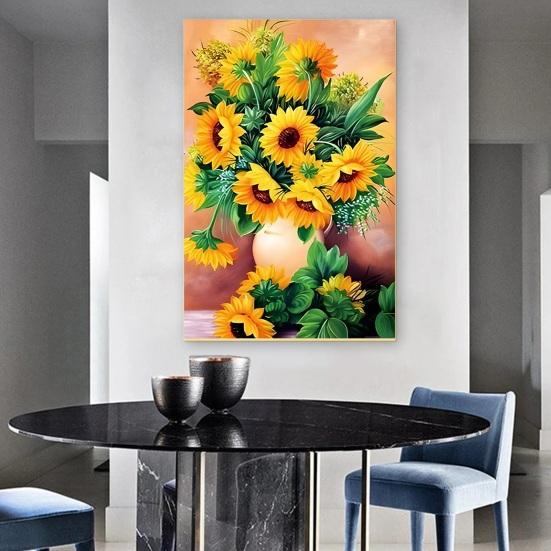 5D DIY Flower Leaves Pattern Diamond Art Vibrant Color Colorful Resin Adult Kids Rhinestones Painting Home