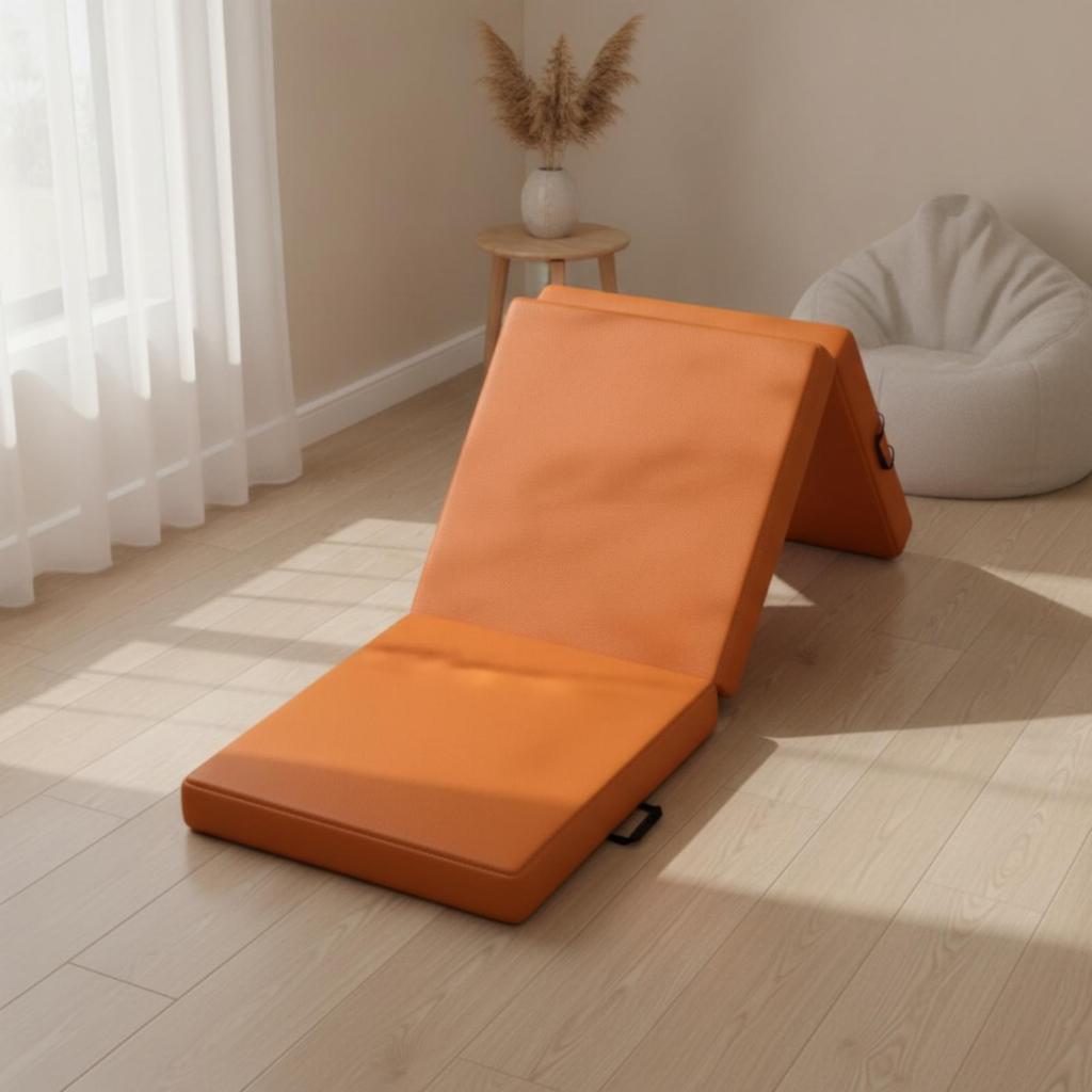 ThreeFold Exercise Mat Foldable Folding Easy to Clean for Gymnasts, Yogis, Home Gym,