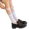Women's Cotton Crew Socks Cross Bandage Calf Socks Sweet Cute Ankle Socks Lolitas JK Students Girls Knee Socks Hosiery