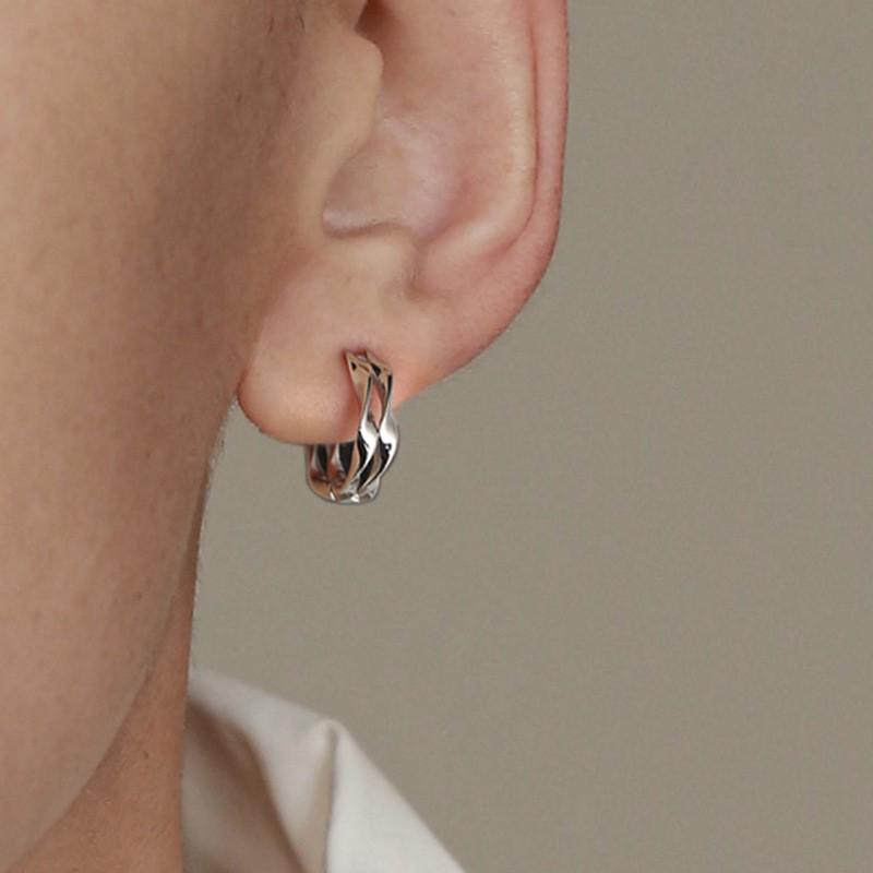 Unisex Double Hoop & Stud Earrings: Versatile Round Ear Cuffs & Clips