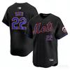 2026 New York Mets 22 Soto Maglia da Baseball Ricamata Abbigliamento Sportivo Uomo Donna