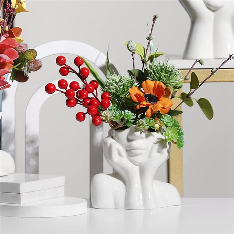 M-Modern- Face Vase Set For Decor Female Form Face Vase Art Vase Modern Decorative Vase Centerpiece