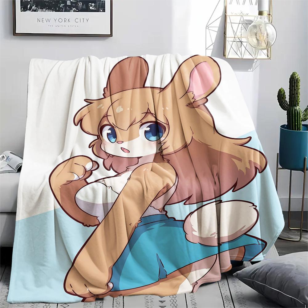 1 Pezzo Coperta in Flanella con Stampa Cartone Animato, Alta Qualità Confortevole per Tutte le Stagioni, Decorazione per la Casa, Calore e Comfort, Perfetta per Regalo di Natale Compleanno