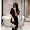 2025 New Fashion Luxury Handmade Wedding Evening Bag Chain Shoulder Bag Full Beaded Clutch Bag Ladies Pearls Diamonds Handbags
