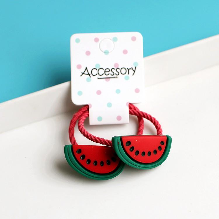 2PCS New Cartoon Cute Cherry Radish Princess Headwear Kids Elastic Hair Bands Children Hair Ties Ropes Girls Accessories Baby Headdress