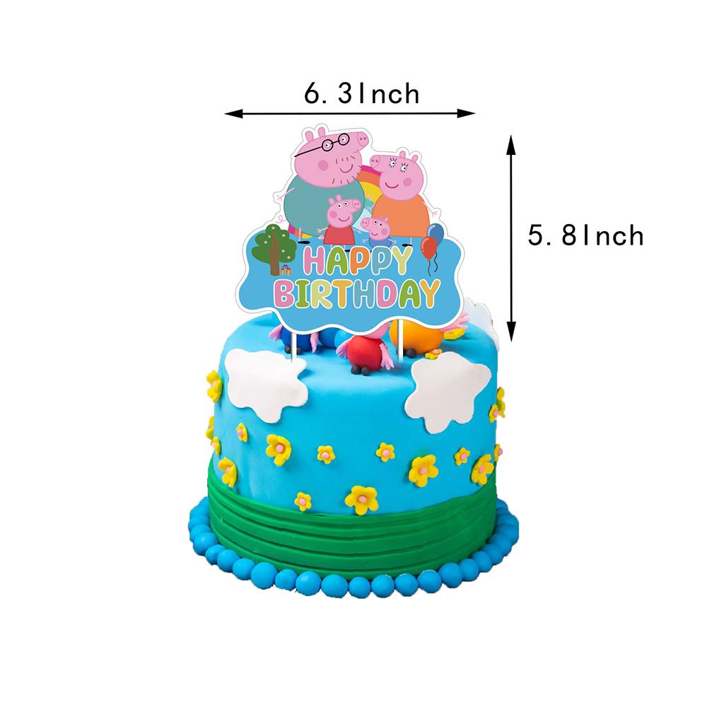32pcs Peppa Pig Party Supplies Include Banner, Cake Topper, Balloons for Kids