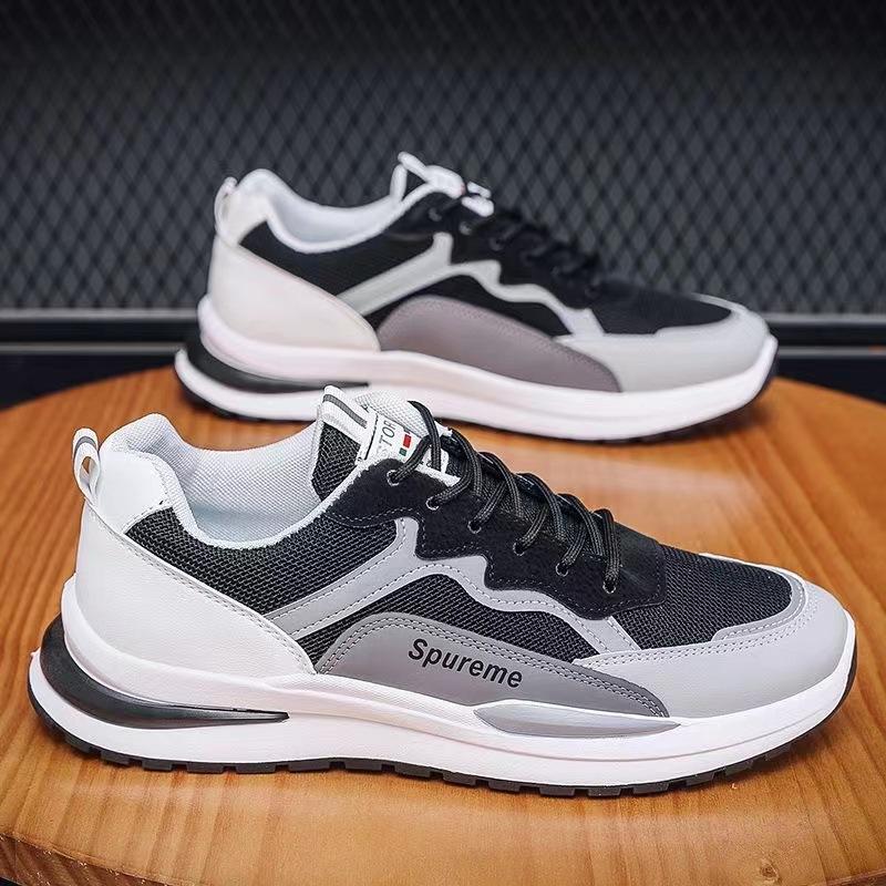 Summer New Mesh Shoes Men's Fashion Simple Sports Casual Shoes Mesh Breathable Dad Shoes Soft Sole Non-slip