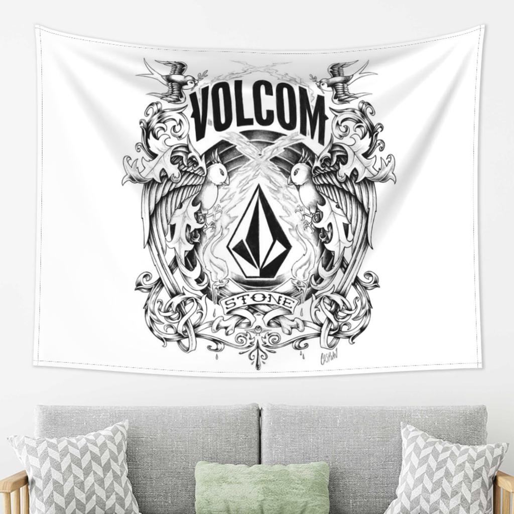 VVolcom Logo Tapestry Wall Hanging Aesthetic Home Decoration Tapestries for Living Room Bedroom