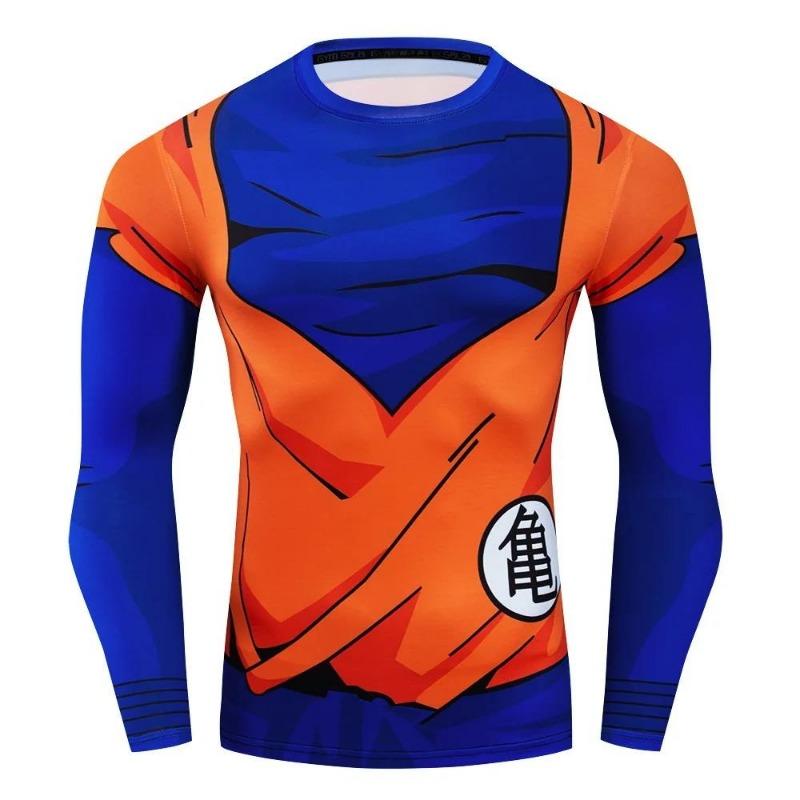 3D Print Long-Sleeve Compression Shirts Multiple Characters & Armor Element Design Stylish Fitness Tees