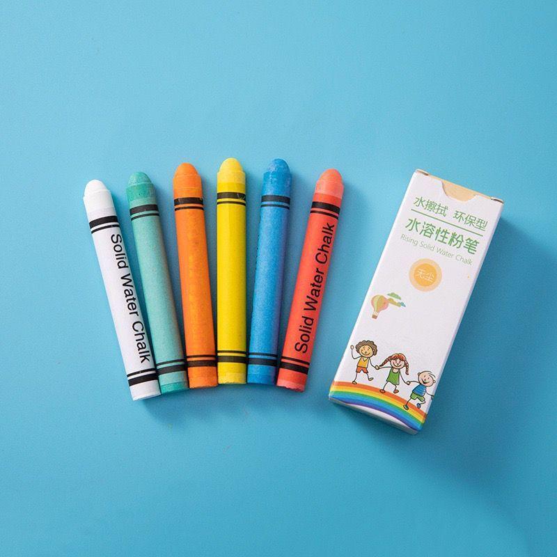 Dustless Water-Soluble Colored Chalk - Stain-Free for Children's Drawing and Teaching