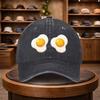 Baseball Cap with Two Fried Egg Prints Casual Snapback Fashion Hat Adjustable Outdoor Leisure Cap for All Seasons Ideal fo