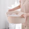 Camellia Large Thickened Plastic Laundry Basin with Washboard, 2-Pack