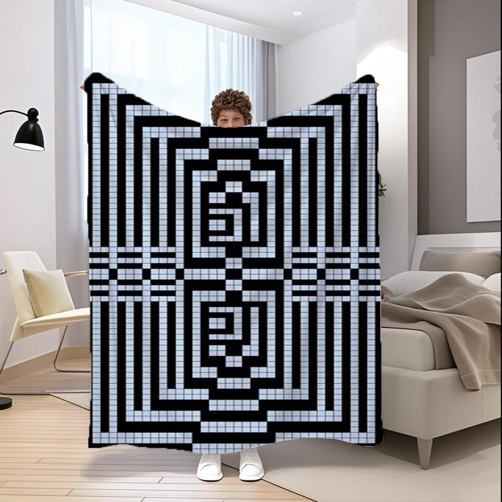 Geometrische Musterdecke Mikrofaser Flanell Überwurfdecke Schlafzimmer Wohnzimmer Sofa Weich Und Bequem Heimdekoration