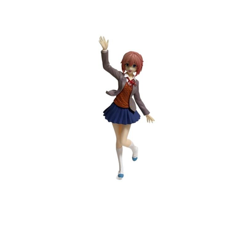 Doki Doki Literature Club Monika Action Figure da Piedi Modello Scatolata Ornamento da Scrivania Collezionabile Progettato Per i Fan delle Attività Anime