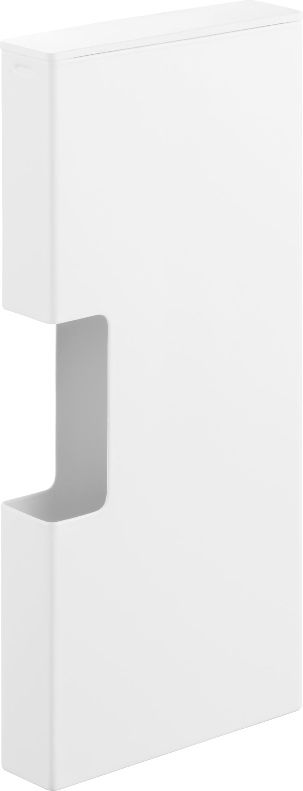 Yamazaki Magnetic Slim Plastic Bag Storage Holder M White Tower Storage Case Floating Storage Vertical and Horizontal Use 10511 W12.1×D3.6×H26.3cm белый