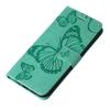 For iPhone 16 Wallet Case Floral Butterfly Imprinted Leather Phone Cover Stand