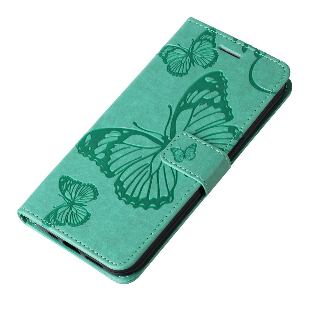 For iPhone 16 Wallet Case Floral Butterfly Imprinted Leather Phone Cover Stand