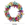 Artificial Butterfly Wreath Outdoor Decorative Welcome Wreath For Front Door Wall Window Spring Party Decoration
