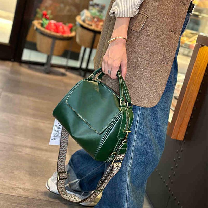 

Кожаная сумка в стиле ретро для женщин, Весенне-летняя повседневная и универсальная сумка через плечо, Высококлассная и вместительная сумка-подушка на одно плечо