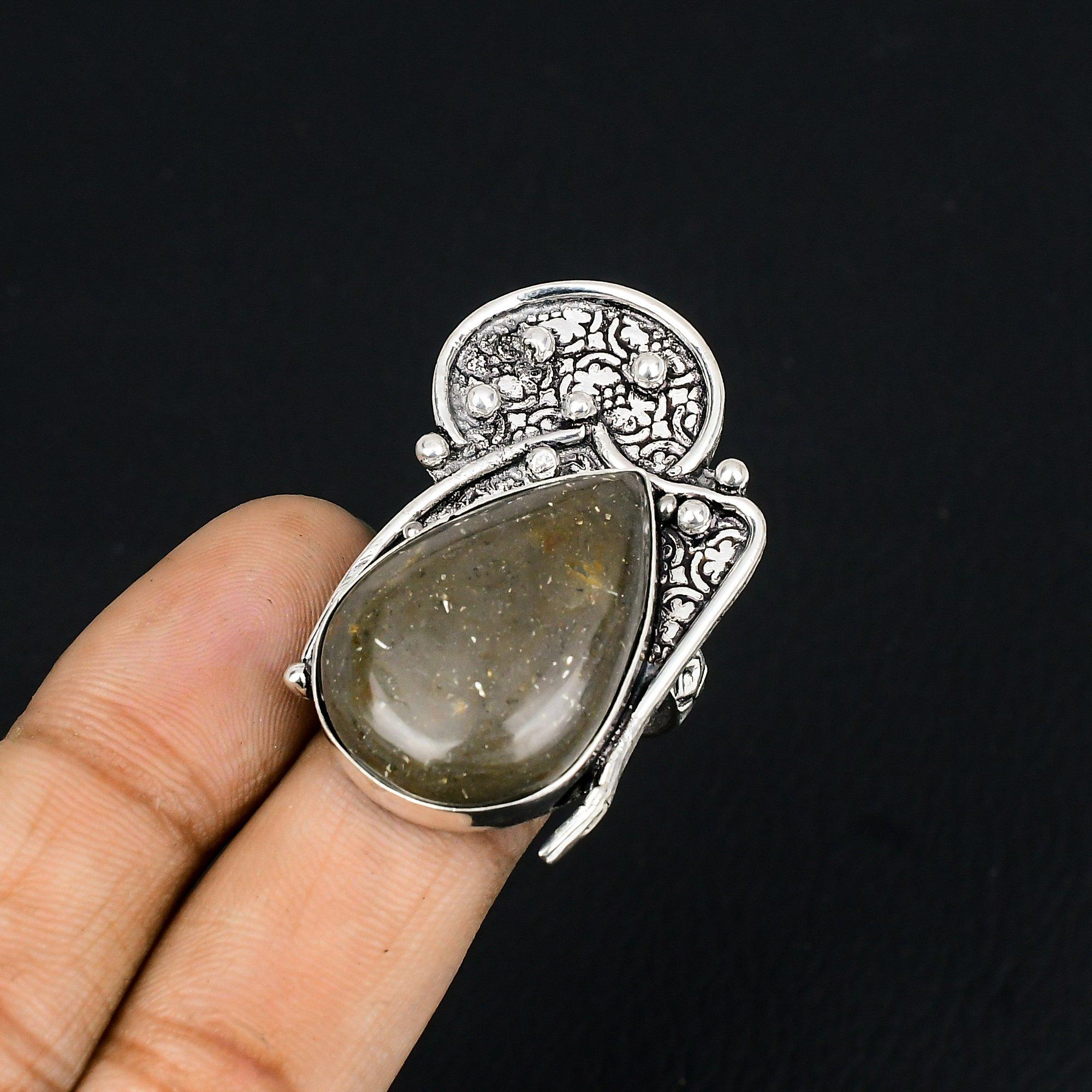 Daughters Day Sale Septarian Stone 925 Silver Statement Stackable Ring Jewelry 9