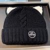 Nieuwe Vrouwen Hoed Winter Beanie  Warm Cartoon Kat Oor Bescherming Gebreide Cap Hoeden Voor Meisjes Vrouwen Motorkap Femme